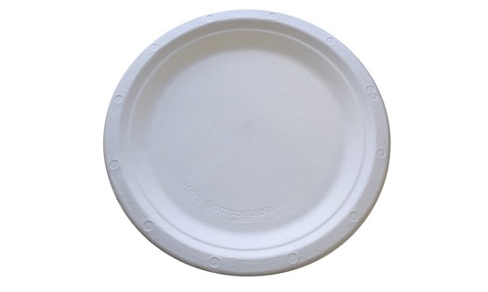 7" Rigid Bagasse Compostable Round plate (20x50)